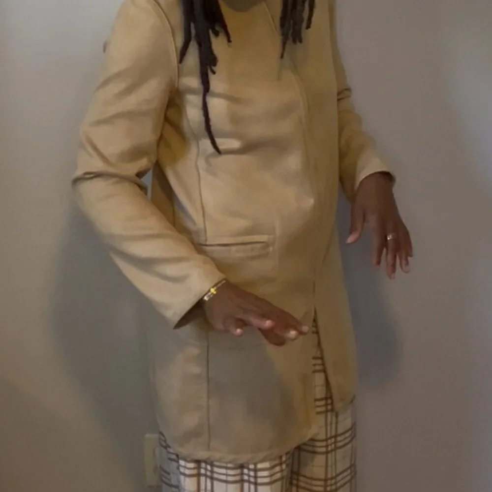 Women's Yansi Fugel Vegan‎ Faux Suede Duster Jacket: (Women's Size M)